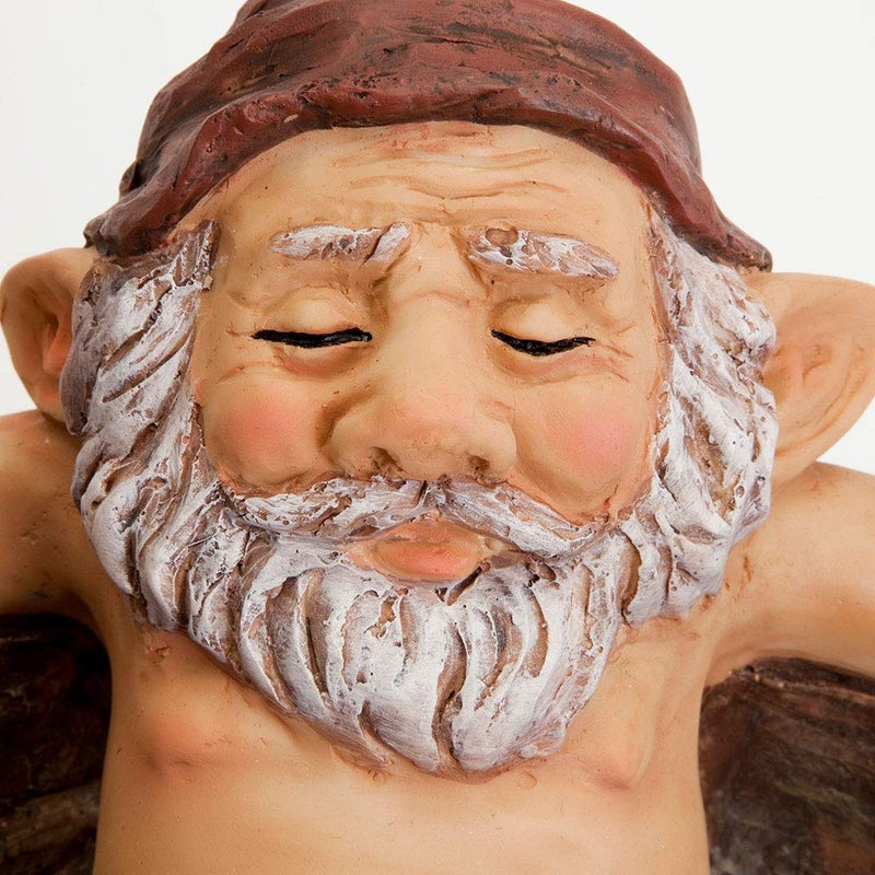 Bits and Pieces - Gnome Relaxing Pool - Elf Birdbath Garden Art Statue - Outdoor Garden Decor Sculpture - Image 4